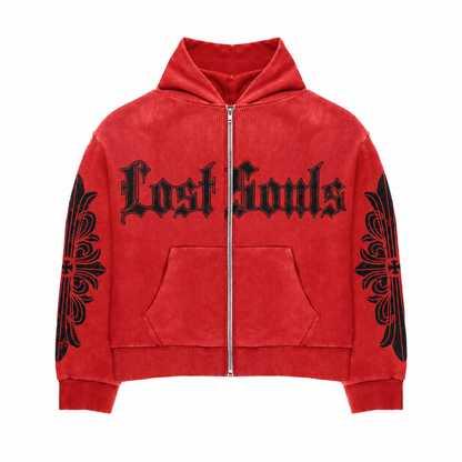 Red Evil cupid Zip Up